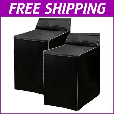 2-Pack Waterproof Washer and Dryer Covers with Zipper - Dustproof Protection - Image 1 of 4
