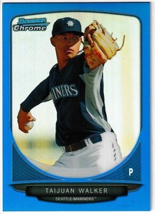 TAIJUAN WALKER 2013 BOWMAN CHROME DRAFT PROSPECTS BLUE REFRACTORS #TP15 39/99