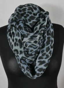 Leichter Schal Tuch Leoparden Blau Modern Edel Frühling Sommer WOW 164x80 NEU! - Bild 1 von 12
