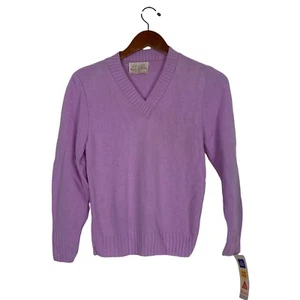 Neu mit Etikett Vintage 70er/80er Kate Collin Lavendel Acryl Pullover Pullover Größe Small - Bild 1 von 8