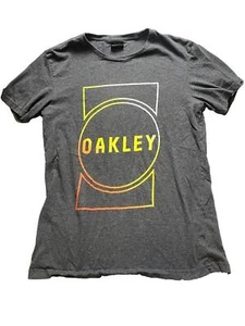 Oakley Shirt Adult Medium Rainbow Spell Out Logo Streetwear Short Sleeve Mens - Picture 1 of 8