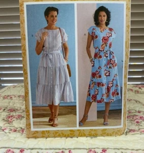 Butterick Pattern R10556 Misses Womens SS Tiered Tiers DRESS Sz 6-14 or 14-22 UC - Picture 1 of 2