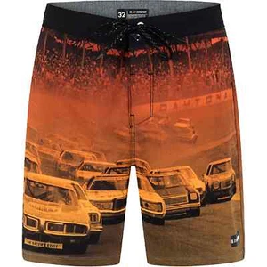 New with Tags-Hurley Men's Eco NASCAR FinishLine 18” Boardshorts- Brown Multi-30 - Picture 1 of 2