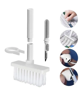 (008) 5 IN 1 Tastatur Reinigungsbürste Kit Set für Laptop PC Kopfhörer AirPod Weiß - Bild 1 von 7