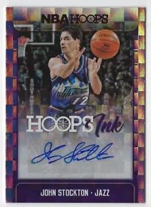 2017/18 Panini Hoops John Stockton Auto /25 Autografo 1/25 - Foto 1 di 1