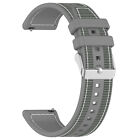 Silicone Nylon Strap Silver-Colored Buckle Braided Strap for Huawei GT4 Watch