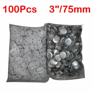 100Pcs New 3"/75mm for Badge Maker Machine Pin Badge Button Supplies DIY - Picture 1 of 15