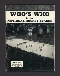 1936-37 BEE HIVE WHO'S WHO IN THE NATIONAL HOCKEY LEAGUE HOCKEY BOOKLET 27393 - Picture 1 of 5