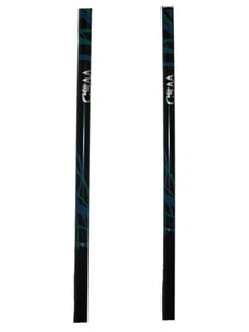 Ski poles adult downhill/alpine Aluminum 7075 Pair black/blue/green New - Picture 1 of 4