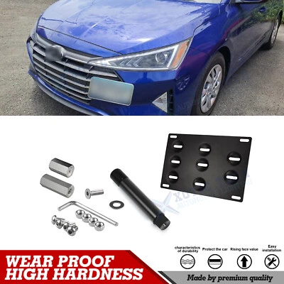 Aluminum Bumper License Plate Tow Hook Mount Bracket For Kia Forte Sedan 14-18 - Image 1 of 4