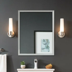 Foremost 30 x 24 Rectangular Flat Aluminum Framed Wall Mounted Accent Mirror - Picture 1 of 4