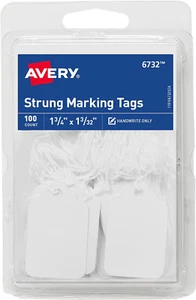 Strung Marking Tags with String Attached, Gift Tags with String Attached, 1.75 X - Picture 1 of 12
