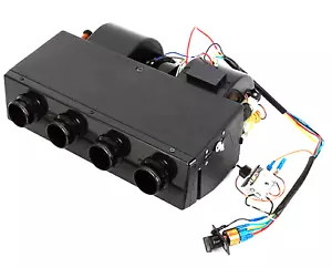 Universal Under Dash Automotive & Truck AC A/C Evaporator 4 Ports 12V Heat+Cool - Picture 1 of 2