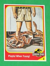 JURASSIC PARK SERIES 1 KENNER ACTION FIGURE PROMO CARD #2 PLAYFUL  YOUNG!