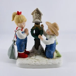 HOMCO Denim Days #1519 A Child Is Born Debbie & Danny Porcelain Figurine W/Tag - Picture 1 of 7
