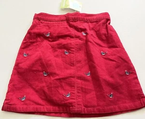 Gymboree Whale Watching Red Corduroy Skirt 4 NEW - Picture 1 of 3