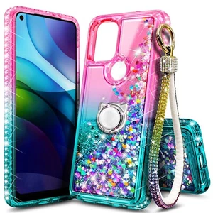 For Motorola Moto G Stylus 5G 2021, Glitter Phone Case + Luxury Lanyard - Photo 1 sur 24
