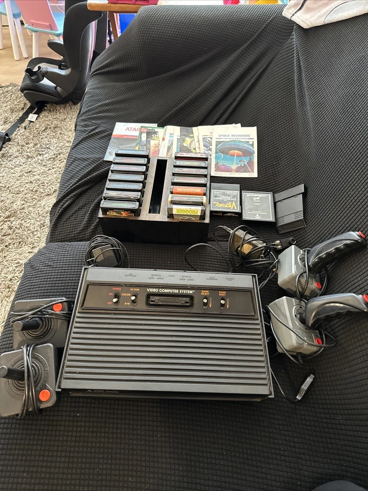 Darth Vader Black Atari 2600 With 17 Games, Manuals & Controllers - Image 1 of 4