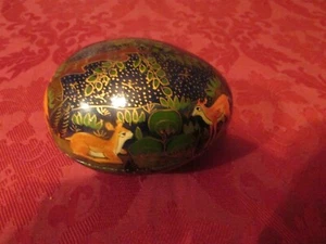 Eier geformte russische Schmuckschatulle - Bild 1 von 4