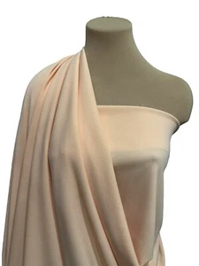 PEACH SCUBA CREPE 4 WAY STRETCH POLY/SPANDEX BTY, DRESSES, SUITS ,GOWNS 60" - Picture 1 of 5