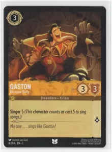 Disney Lorcana Floodborn Gaston 8/204 Uncommon NON-FOIL - Picture 1 of 2