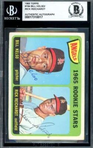 Bill Kelso Rick Reichardt Beckett BAS Signed 1965 Topps Rookie Autograph - Picture 1 of 2
