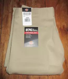 Dickies 874 Men's Classic Original Fit Work Uniform Pant Khaki Tan NWT 34x34 - Picture 1 of 7