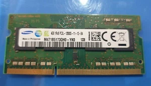 4GB SAMSUNG RAM MEMORY DDR3-1Rx8 PC3L-12800S M471B5173QH0-YK0 dell sony LAPTOP - Picture 1 of 2