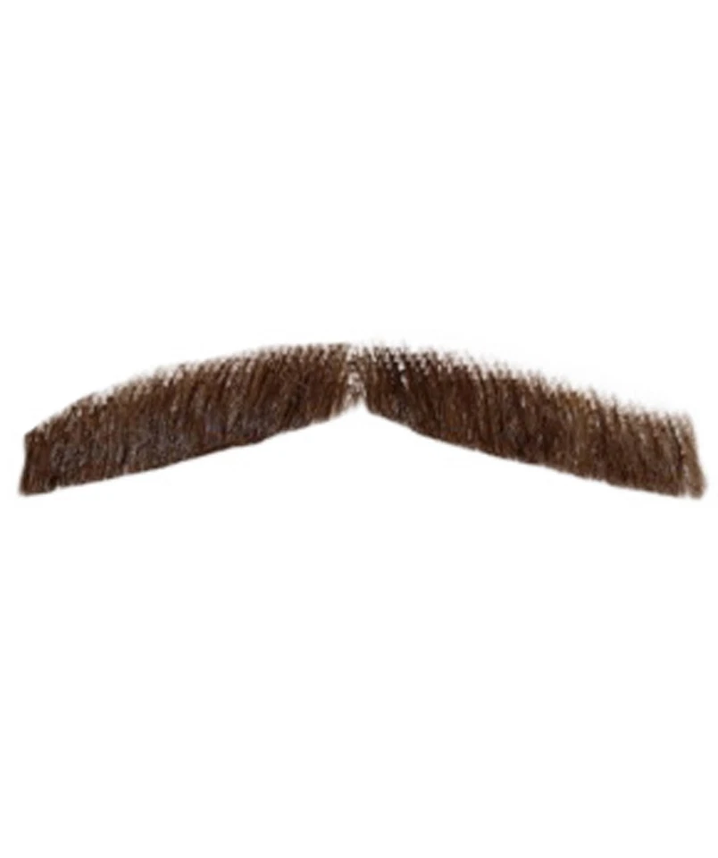 Adult Men’s Brown Mustache for Men, Flame-retardant Synthetic Fiber, M13 - Image 1 of 1