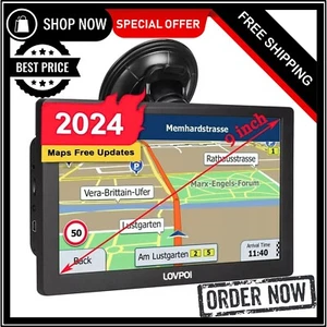 GPS Navigation for Truck Car, 9 Inch Trucker GPS for Semi Truck 2024 Map, GPS Tr - Picture 1 of 24