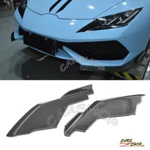 DMC Carbon Fiber Front Bumper Side Splitter Trim For Lamborghini Huracan LP610-4 - Picture 1 of 5