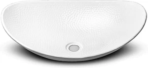 19086 handgehämmert klassisch weiß Hafen Gefäß Badezimmer Waschbecken (19 Zoll) - Bild 1 von 7