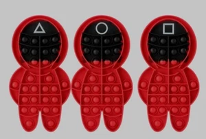 Set of 3 Squid Game Pop It Fidget Push Bubble Sensory Toy Triangle Circle Square - Picture 1 of 1