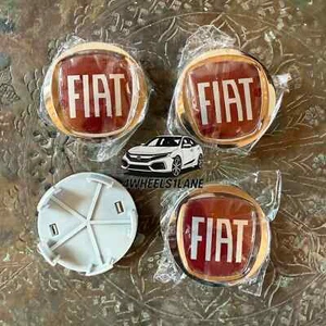 60mm (2.36") Red & Silver Center Caps – Set of 4 – Compatible with 500 Series - Picture 1 of 4
