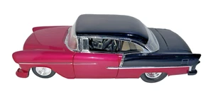 Danbury Mint 1:16 1955 Chevy Bel Air Pro Street Diecast Model Car Black Pink - Picture 1 of 23