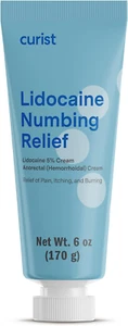 Curist 5% Lidocaine Cream Maximum Strength Topical Pain Relief - 6 Oz (170 G) X - Picture 1 of 12
