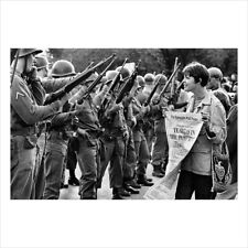 SIGNED Raymond Depardon Print - Anti War. 1968. Rare Photograph - 6 x 6"