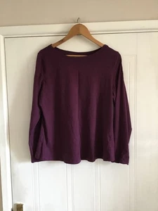Seasalt Easel Top Size 18 Red Purple Lightweight Long Sleeve GC - Picture 1 of 6