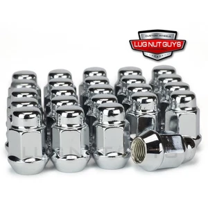 24 Lug Nuts Bulge Acorn 12x1.5 Chrome 21mm 13/16 Hex - Picture 1 of 2