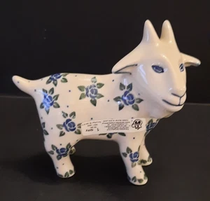 CERAMIKA ARTYSTYCZNA POLISH POTTERY & BOLESLAWIEC STONEWARE GOAT RARE - Picture 1 of 6