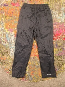 Columbia Rain Pants Youth MEDIUM 10/12 Kids Waterproof Black Lightweight Cargo - Picture 1 of 13
