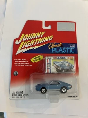 2001 Johnny Lightning 1969  AMC BLUE AMX Classic Plastic, Praying Mantis Vault ! - Image 1 of 4