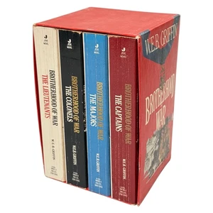 Brotherhood Of War W.E.B. Griffin 4 Paperback Books Slip-Case Capts Col Majors - Picture 1 of 12