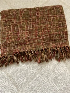 Cynthia Rowley 54 X 68 Decorative Throw - Woven Acrylic - Earthy Fall Colors - Picture 1 of 3