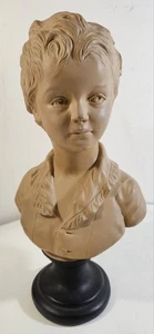 Vintage LG Terra cotta Bust Of Boy By Holizhmers, Statue MCM 16" - Picture 1 of 9