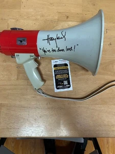 Megáfono Sears autografiado firmado por Huey Lewis Regreso al futuro JSA BTTF - Imagen 1 de 10