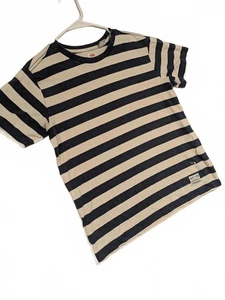 Levis Mighty Made Striped Navy White Crewneck T-Shirt Mens Small San Francisco - Picture 1 of 7