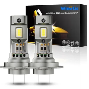2X WINETIS H7 LED Headlight Bulb Kit High Low Beam 6500K Super White 12000LM 50W - Picture 1 of 9