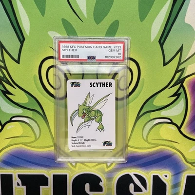Scyther #123 Pokemon Trading Game Mini KFC 1998 Nintendo WOTC PSA 10 - Image 1 of 2