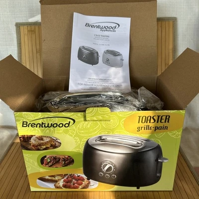 BRENTWOOD® Cool-Touch 2-Slice Retro Toaster with Extra Wide Slots Bagel Black - Image 1 of 4